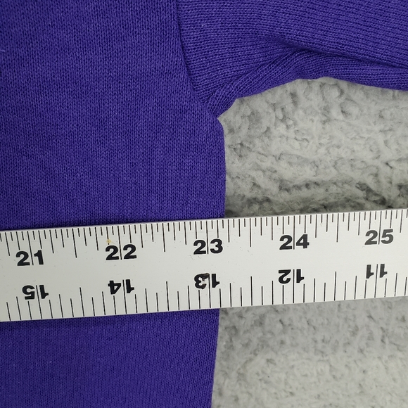 Vintage Fruit of the Loom Blank Sweatshirt Purple Made in USA Women’s Large NWT - Picture 7 of 9
